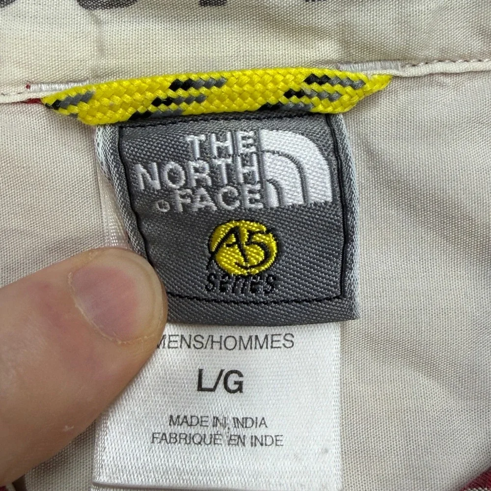 The North Face A5 Series Shirt Mens L Red Plaid Gorpcore Hiking Workwear Utility